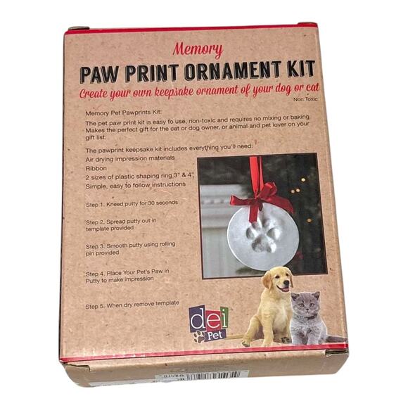 Pet Paw Print Holiday Ornament Making Kit - Picture 2 of 3